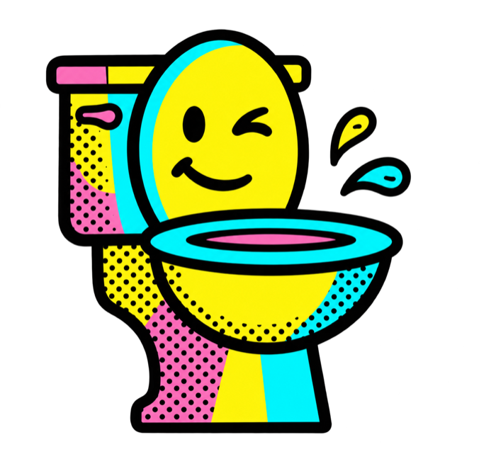 Loo-is, the smiling toilet character